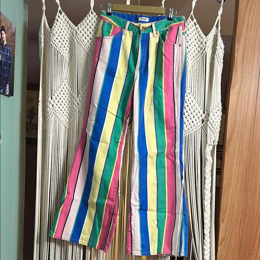Wrangler Stripped Flare Jeans